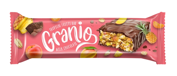 HÜNNAP GRANİO TROPİK MEYVELİ ÇİKOLATA KAPLAMALI BAR 40GR ürün görseli 1