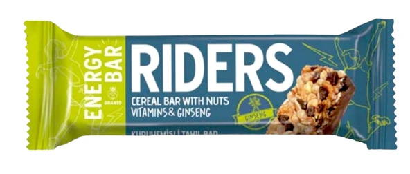 RIDERS ENERGY BAR KURUYEMİŞLİ TAHILLI VİTAMİN& GINSENG 40GR ürün görseli 1