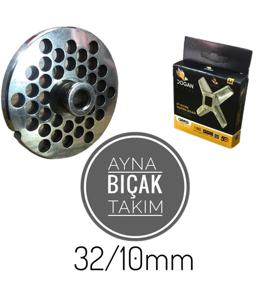 Kıyma Makine Ayna Bıçak Takım 32/10mm ürün görseli 1