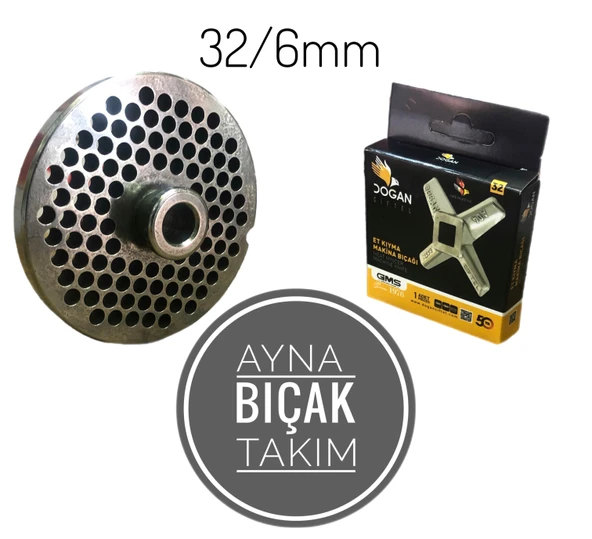 Kıyma Makine Ayna Bıçak Takım 32/6 mmm ürün görseli 1