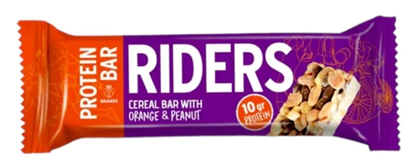 RIDERS PROTEIN BAR YER FISTIKLI TAHILLI PORTAKALLI  50GR ürün görseli 1