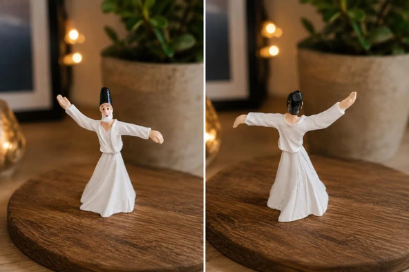 Semazen Biblo Minik Boy Dekoratif Masa Üstü Obje Ev Ofis Süs Aksesuarı ürün görseli 1