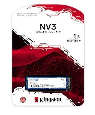 KINGSTON 1TB NV3 GEN4X4 NVME SSD SNV3S/1000G ürün görseli 1