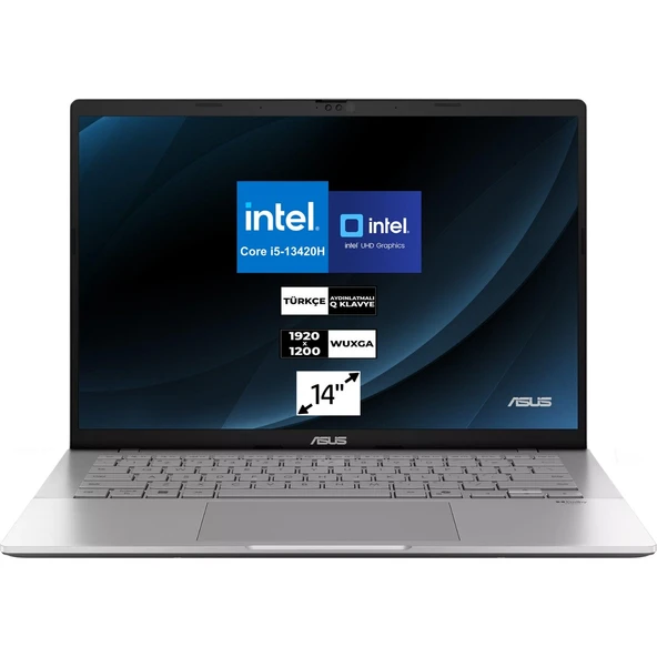 Vivobook S14 S3407VA I5-13420H 16 GB 1 Tb SSD Windows 11 Pro UHD Graphics 14" Wuxga Taşınabilir Bilgisayar LY015CB2 ürün görseli 1
