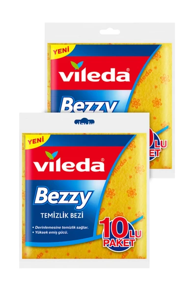 Vileda Bezzy Temizlik Bezi 10'lu x 2 Paket ürün görseli 1