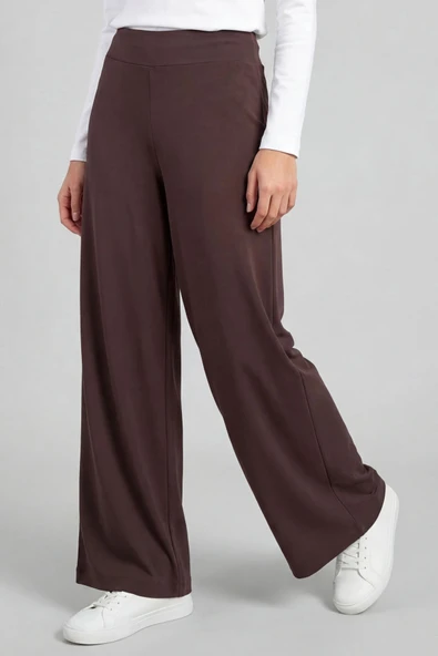TOMMY LIFE BAYAN PANTOLON PALAZZO KAHVERENGİ T18BY-94681 ürün görseli 1