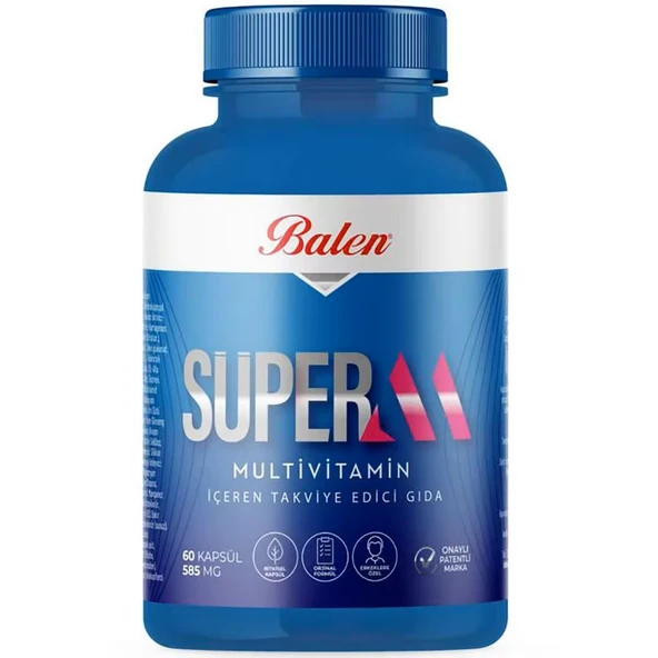 Balen Süper-M Multivitamin Kapsül 585 mg 60 Kapsül ürün görseli 1