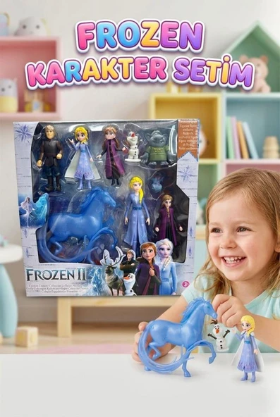 Frozen 2 Karakter Setim - 9'lu Figür Seti - Karlar Ülkesi 2 Özel Koleksiyon Figürleri ürün görseli 1