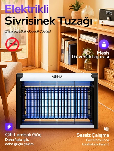 Elektrikli Uv Sinek Öldürücü Zincirli Askılı Sinek Tuzağı Elektrikli Sivrisinek Kovucu ürün görseli 1