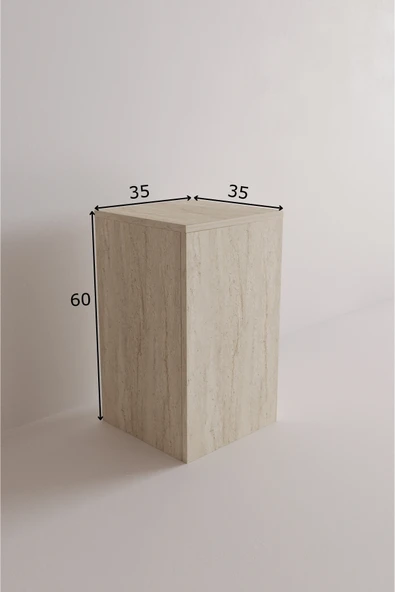 POFİTTO YAN SEHPA TRAVERTEN DESENLİ - Resim 6