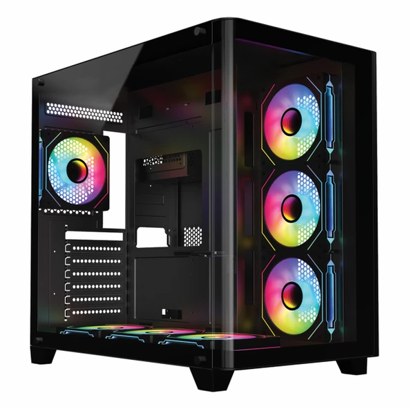 Frisby FC-9545G 750W 80+ Bronz USB 3.2 ARGB ATX Mid Tower Siyah Kasa ürün görseli 1
