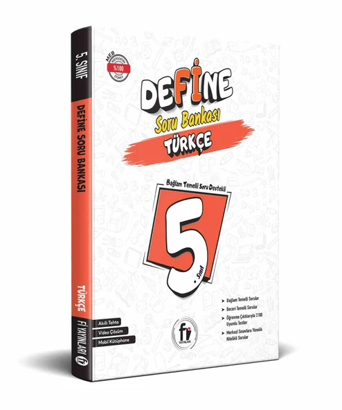 Fi Yayınları 5. Sınıf Define Türkçe Soru Bankası ürün görseli 1