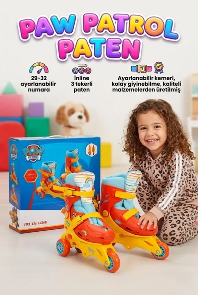 Paw Patrol 2'si 1 Arada Eğitici Paten Çift Fonksiyonlu Tekerlek – Dengeli Başlangıç Seti ürün görseli 1