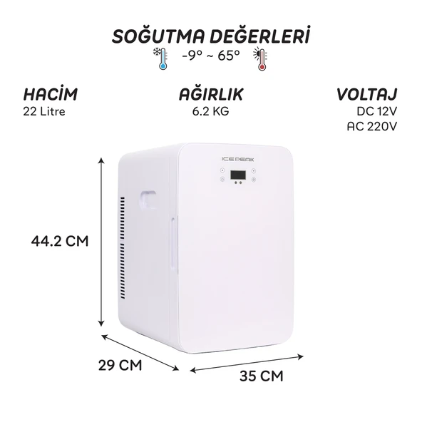 IcePeak ChillCUBE Termoelektrikli Buzdolabı 22 Litre - Resim 6