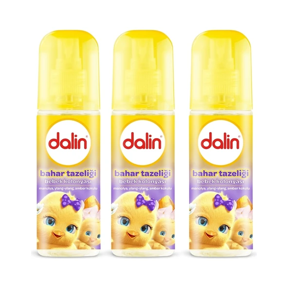 Bebek Kolonyası Bahar Tazeliği 150 ml x 3 Ferahlatıcı Özellik ile Gün Boyu Kullanım ürün görseli 1