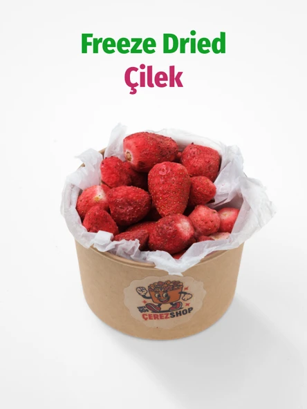Freeze Dried Çilek Dondurarak Kurutulmuş Meyve Cipsi ürün görseli 1