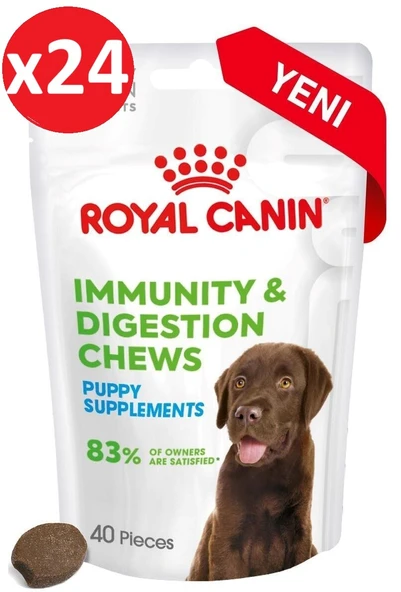 Royal Canin Immunity&Digestion Chews Bağışıklık ve Sindirim Sistemini Destekleyen Tamamlayıcı Köpek Ödül Maması 100g*24 Paket ürün görseli 1