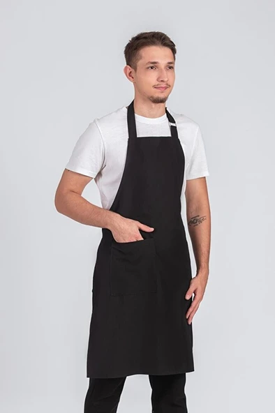 Erkek Boyundan Asmalı Barista Şef Mutfak Önlüğü ürün görseli 1