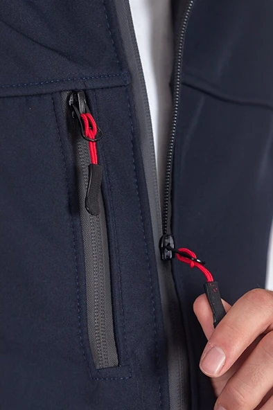 Softshell Dik Yaka Erkek Yelek - Resim 8