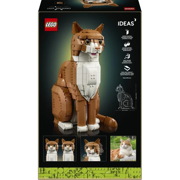 LEGO 21376  Ideas Turuncu Kedi - Resim 4