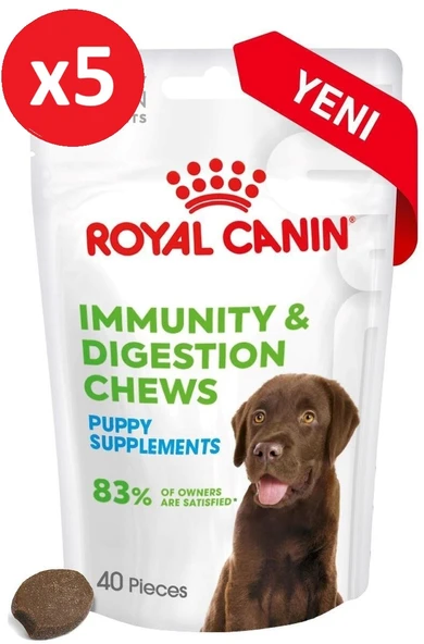 Royal Canin Immunity&Digestion Chews Bağışıklık ve Sindirim Sistemini Destekleyen Tamamlayıcı Köpek Ödül Maması 100g*5Paket ürün görseli 1