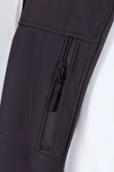 Softshell Dik Yaka Erkek Yelek - Resim 4