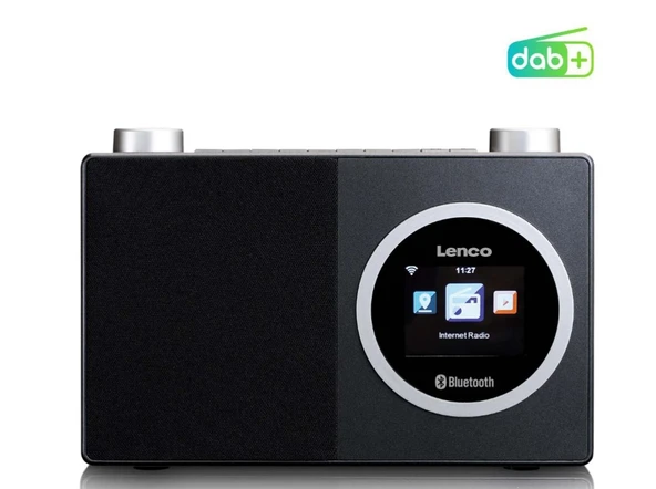 LENCO DIR-70BK - Renkli ekranlı ve Bluetooth® özellikli internet radyosu - Siyah ürün görseli 1