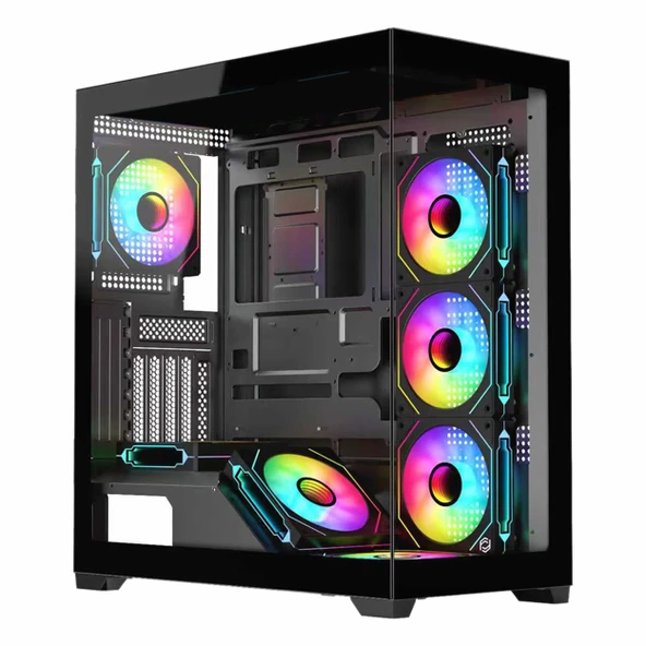 Frisby Dominator FC-9565G 650W 80+ USB 3.2 ARGB eATX Mid Tower Siyah Kasa ürün görseli 1