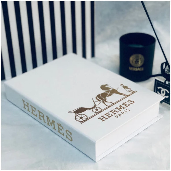 Hermes Openable Decoratıve Book Box Whıte ürün görseli 1