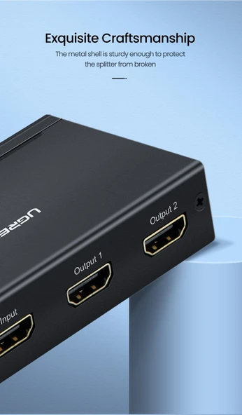 UGREEN 40201 HDMI Switch 2 Port 1 Giriş 2 Çıkış HDMI Yönlendirici Switch ürün görseli 1