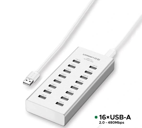 UGREEN 20298 USB-A 2.0 16 Port Bağlantı Noktalı Harici USB Çoklayıcı ürün görseli 1