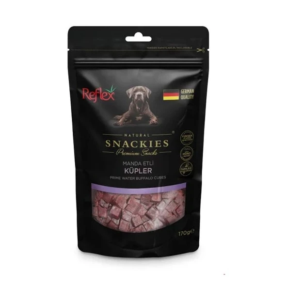 Reflex Snackies Natural Manda Etli Küp Tahılsız Köpek Ödül Maması 170gr ürün görseli 1