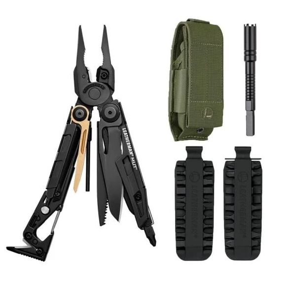 Leatherman Mut Black+Yeşil Molle Kılıf+Set Multi Tool - Resim 2