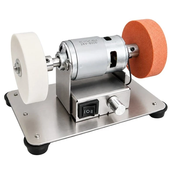 Powermaster AJ001 Mini Masaüstü Taşlama Ve Bileme Makinesi - 24V 8000 RPM Hız Ayarlı ürün görseli 1