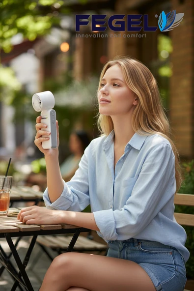 FG-52 Bluetooth Hoparlör Fan 6000mAh Şarjlı Led Fenerli Askı Aparatlı ürün görseli 1
