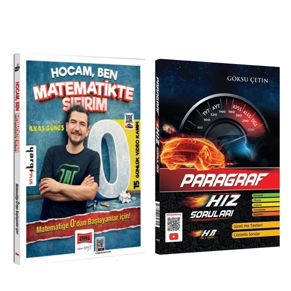 Yargı Yayınları Tüm Adaylar İçin Hocam Ben Matematikte Sıfırım ve Hız Renk Paragraf Soru Bankası Seti 2 Kitap ürün görseli 1