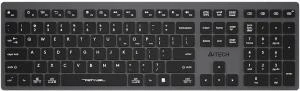 A4 Tech FBX50C Şarj Edilebilir (Q) Türkçe FN-Multimedya Bluetooth & 2.4Ghz Kablosuz Klavye, Siyah/Gri Outlet ürün görseli 1