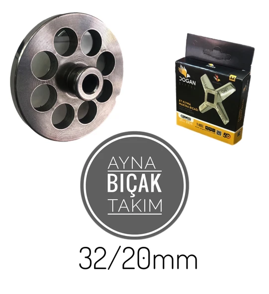 Kıyma Makine Ayna Bıçak Takım 32/20 ürün görseli 1