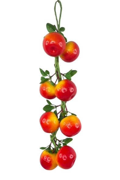 Yapay Domates Salkımı Süs 8 Domatesli Dekoratif  Yapay Meyve Sebze ürün görseli 1