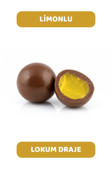 Sütlü Çikolata Kaplı Limon Aromalı Lokum Draje ürün görseli 1