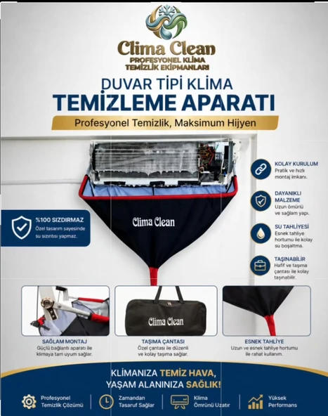 DUVAR TİPİ KLİMA TEMİZLEME APARATI(Tüm Duvar Tipi Klimalara Uyumlu) ürün görseli 1