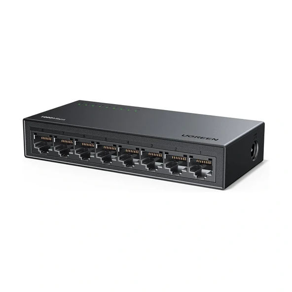 UGREEN 35499 CM834 8 Port 10/100/1000Mbps Gigabit Ethernet Switch PC+ABS Gövde ürün görseli 1