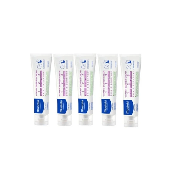 Mustela Vitamin Barrier 1.2.3 Pişik Kremi 100 Ml 5 Kutu ürün görseli 1