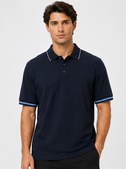 Mavi M0613369 Şerit Detaylı Polo Yaka Tişört Erkek Tişort ürün görseli 1