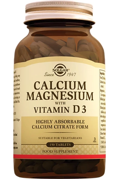 Solgar Calcium Magnesium Vitamin D3 150 Tablet ürün görseli 1