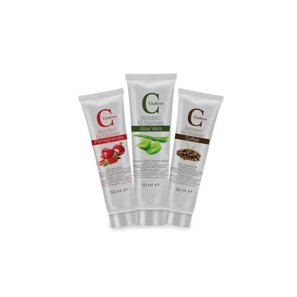 Claderm 50Ml 3'lü (Pomegranate-Aloe Vera-Coffee) Avantaj Paketi ürün görseli 1
