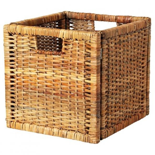Rattan Sepet Kutu Düzenleyici IKEA 32x35x32 cm 1 Adet Rattan Renk Çok Amaçlı Kullanım Kare ürün görseli 1