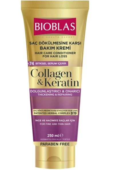 Bioblas Collagen&Keratin Saç Dökülmesine Karşı Bakım Kremi 250 ml ürün görseli 1