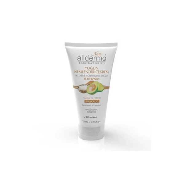 Alldermo Yoğun Nem. El, Yüz, Vücut Krem Shea Butter - Avokado 75Ml ürün görseli 1