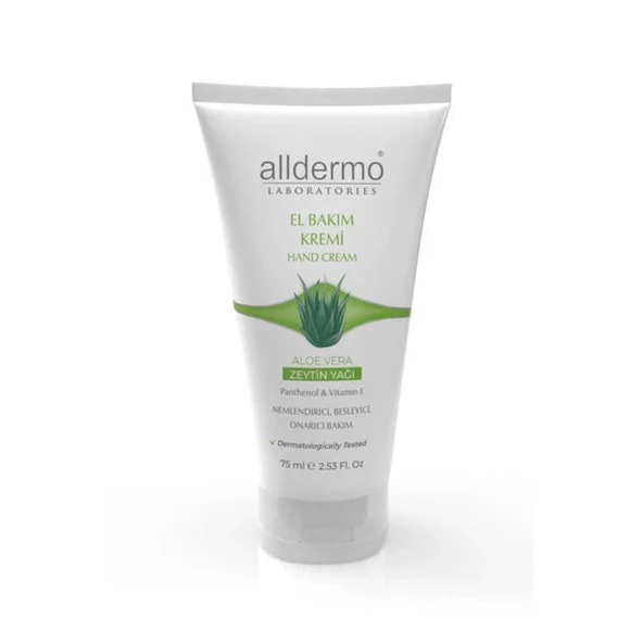 Alldermo El Bakım Kremi 75 Ml Aloevera - Zeytin Yağlı ürün görseli 1